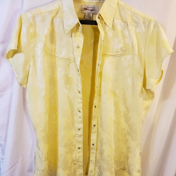 Women's pearl snap button up western Wrangler top (c2) 38" Chest By 13" Long - Picture 4 of 6